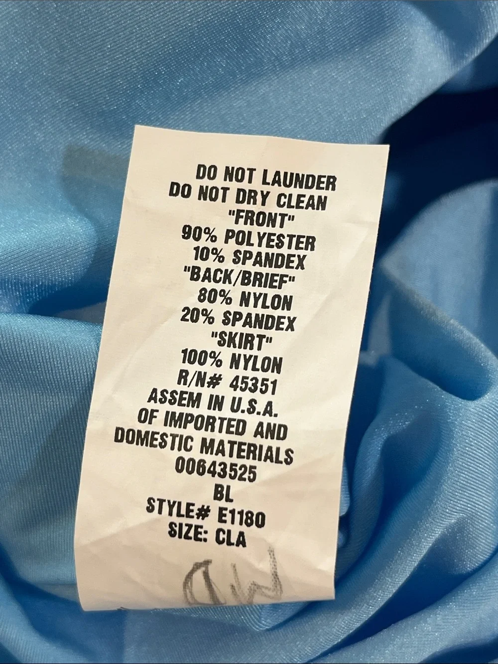 Call costumes light blue
